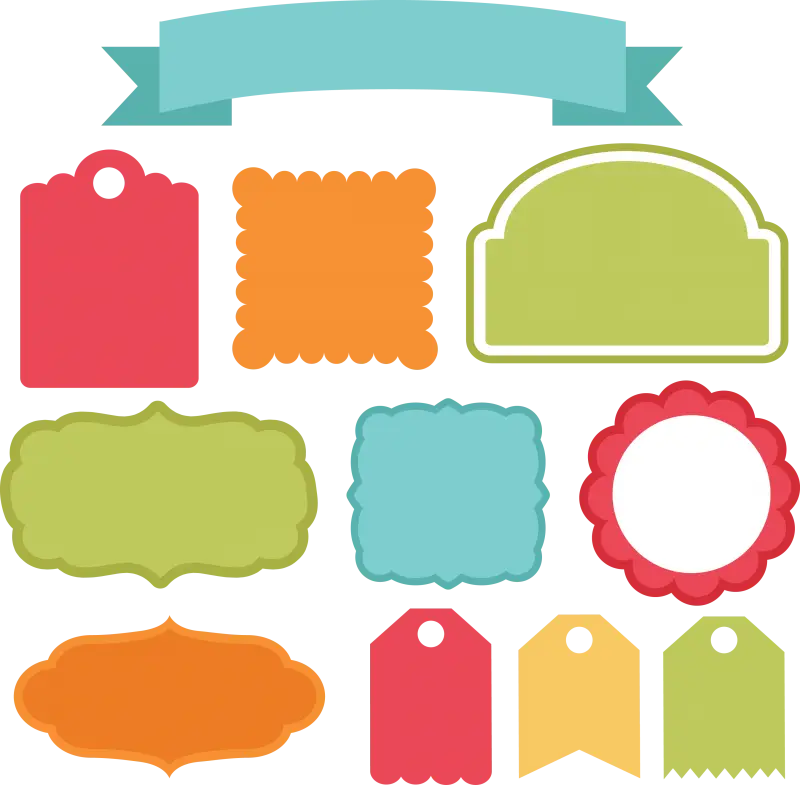 Assorted Colorful Tags and Labels