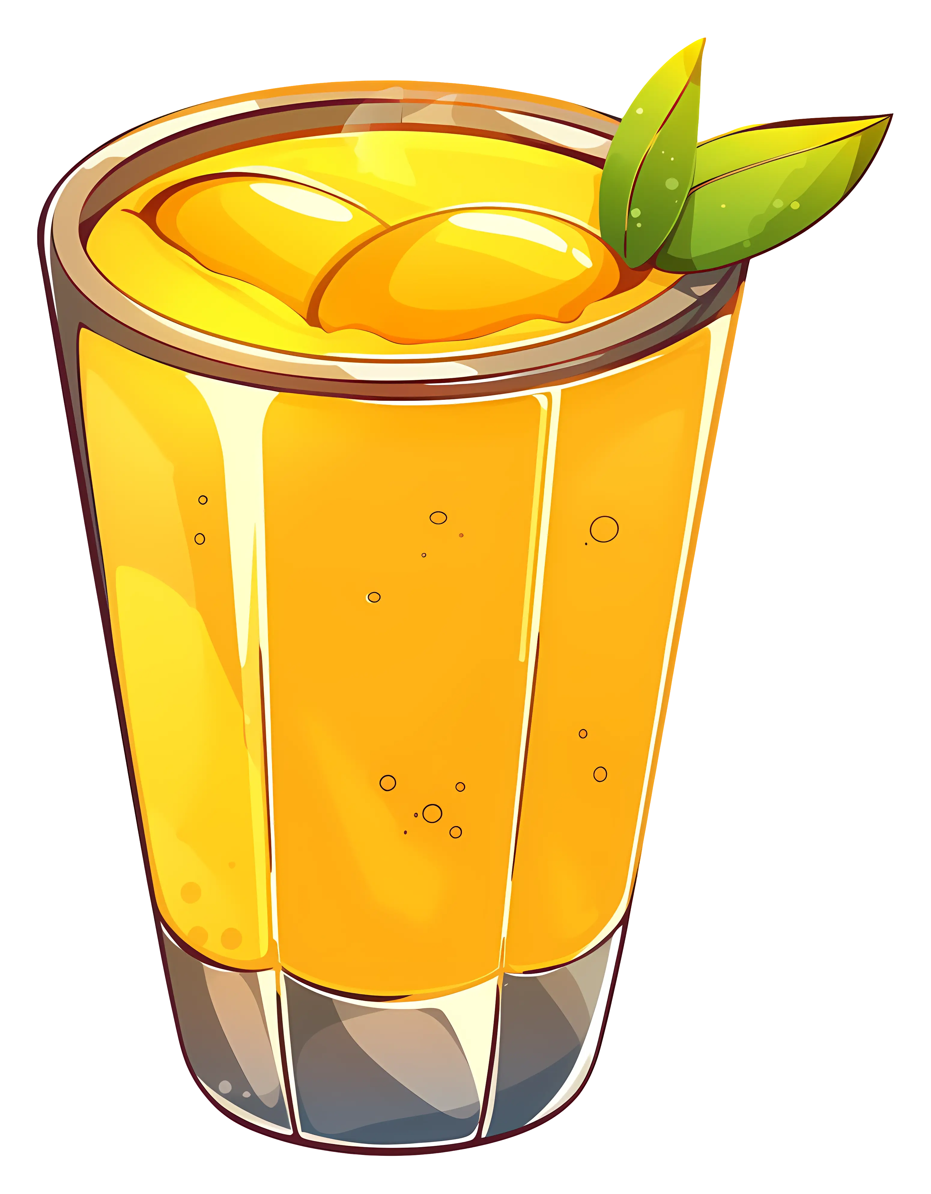 Refreshing Mango Juice Glass