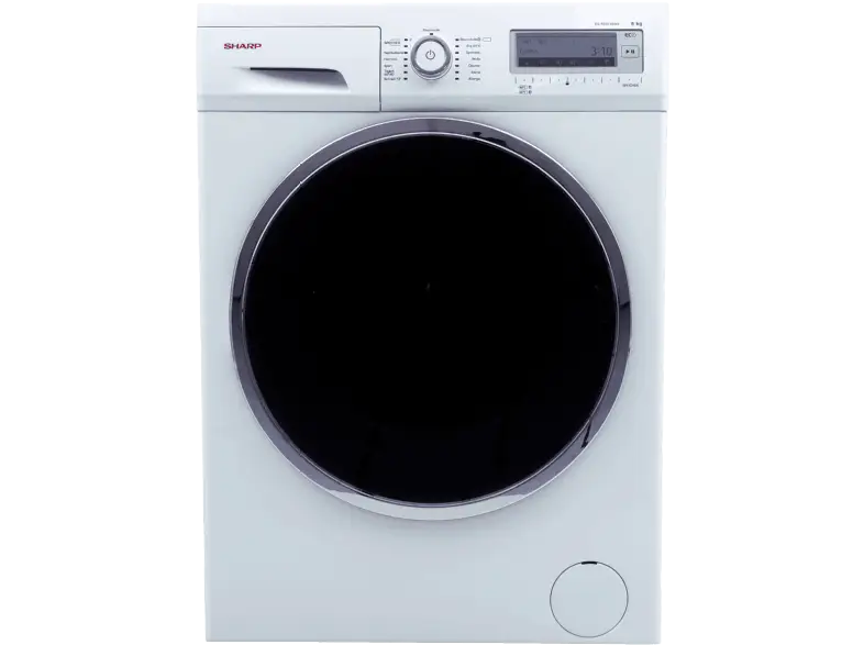 White Front-Loading Modern Washing Machine