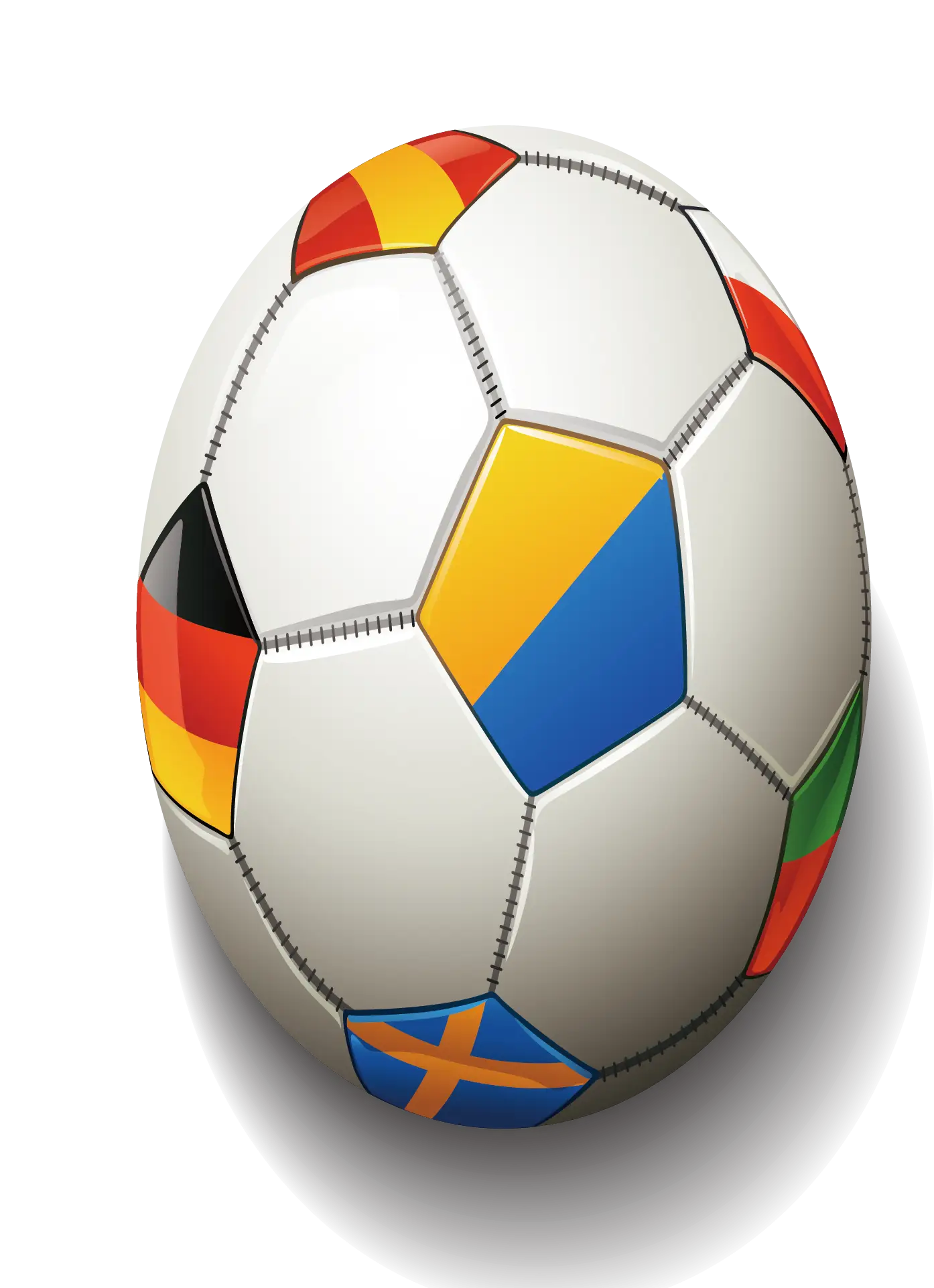 Soccer Ball with National Flags