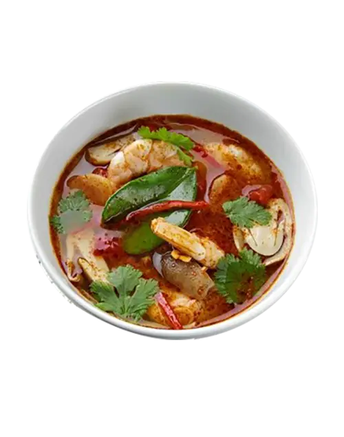 Bowl of Spicy Shrimp Soup