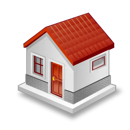 Small Cute House with Red Roof