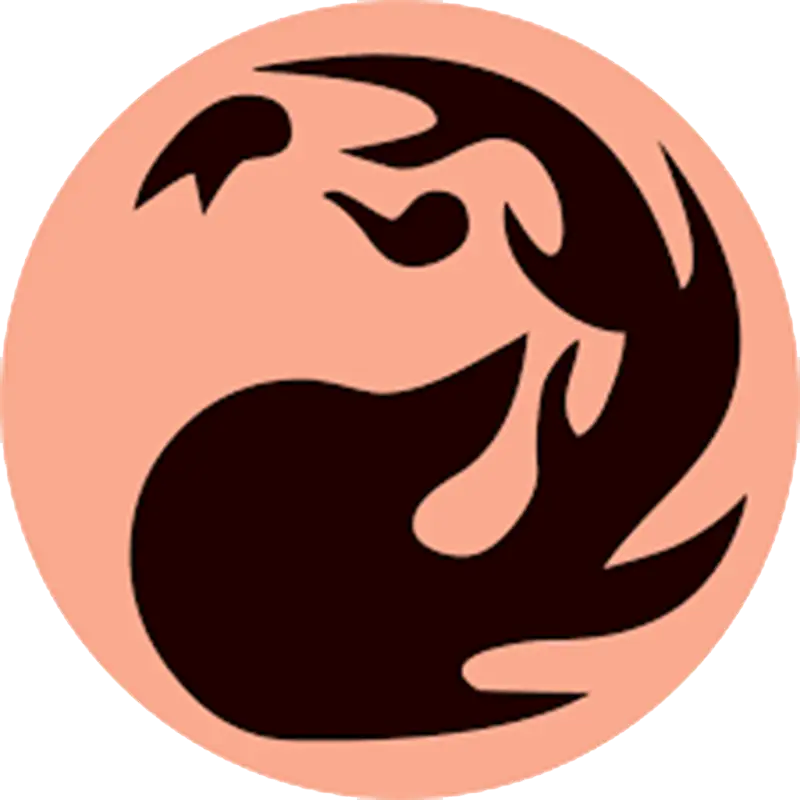Abstract Phoenix Logo in Circular Design