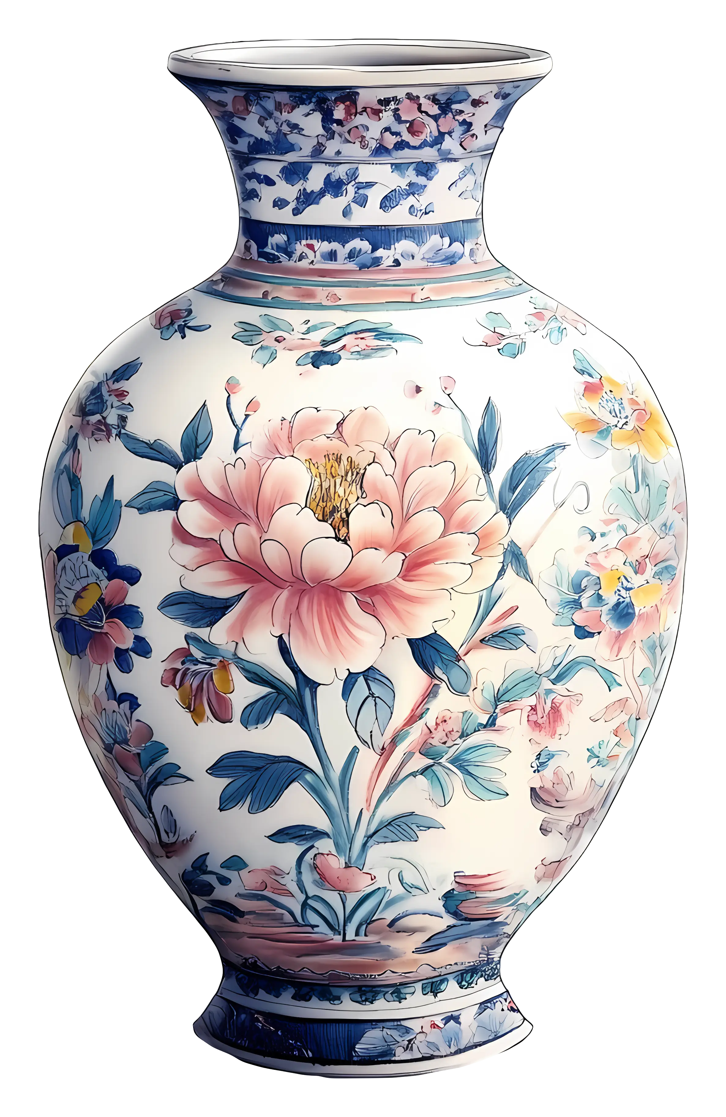Beautiful Colorful Floral Vase