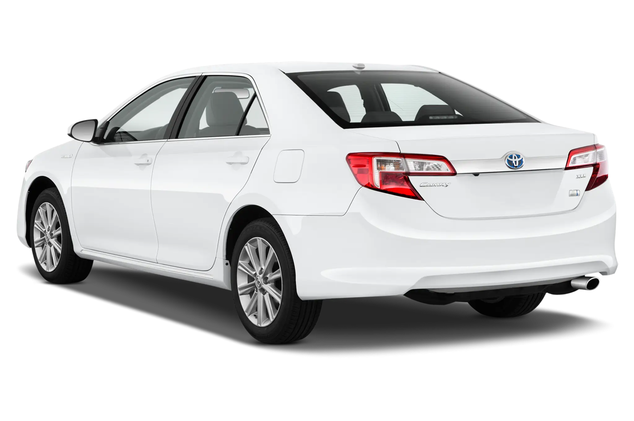 White Sedan Car Rear View