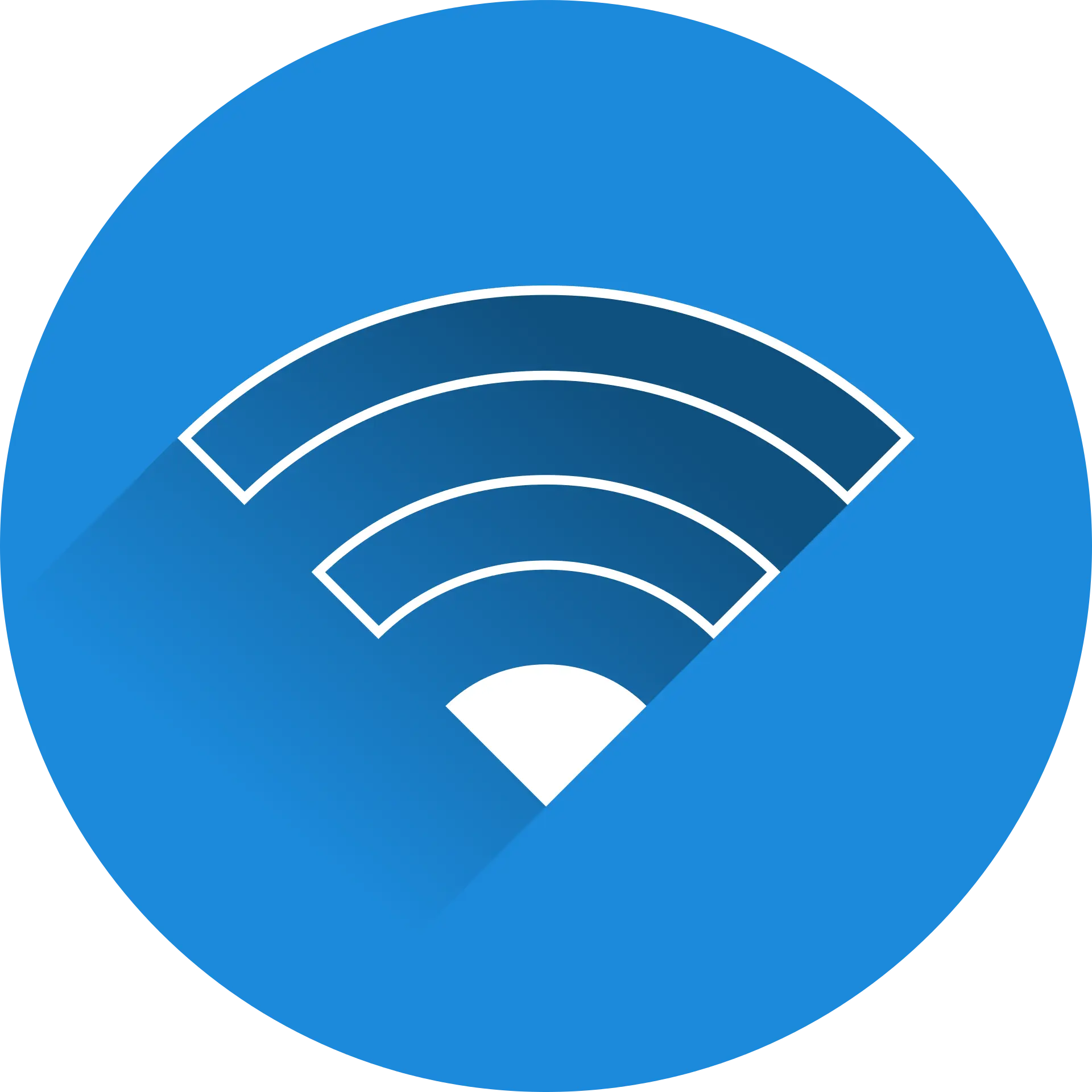 Blue Wifi Icon Representing Wireless Connectivity