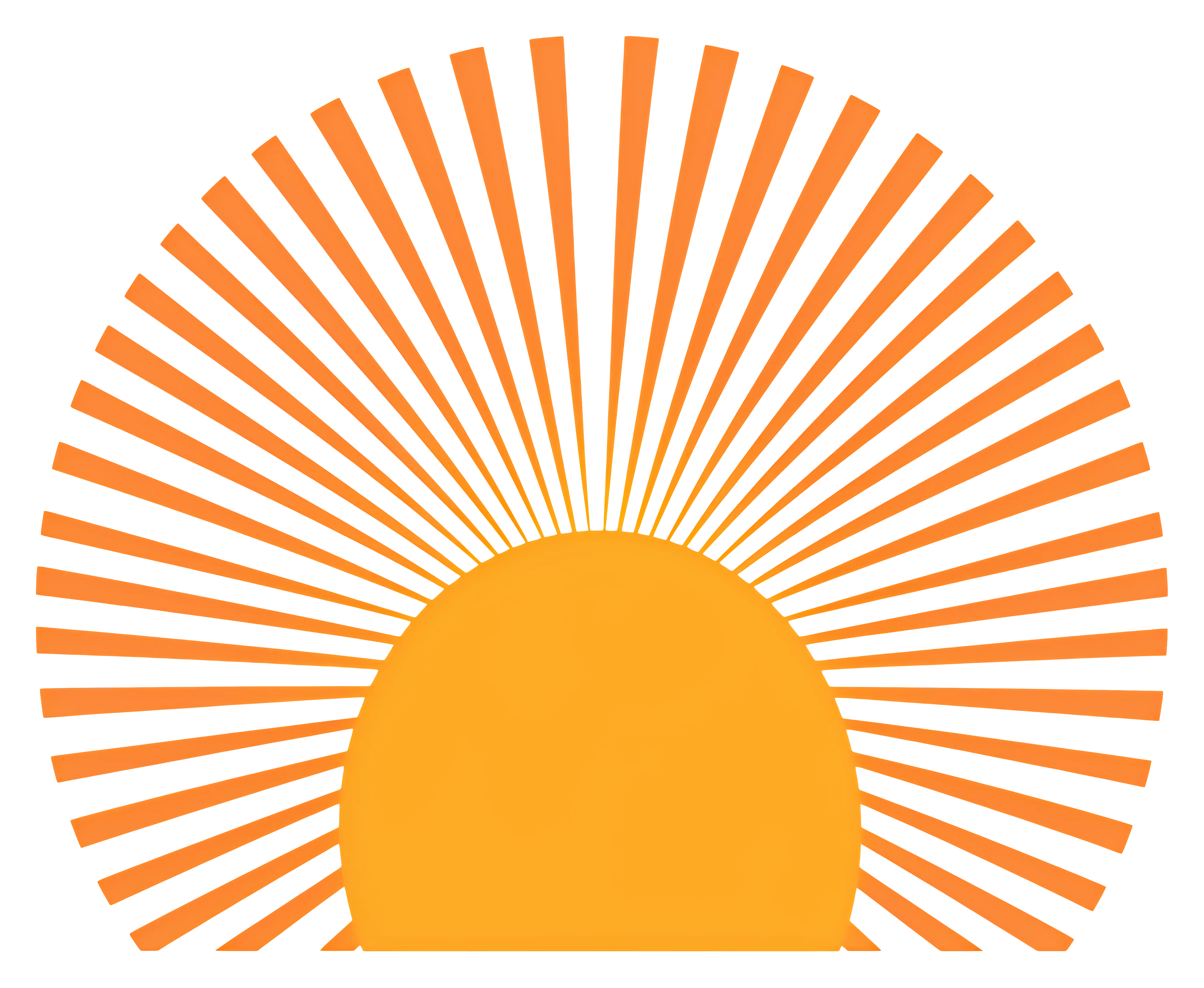Bright Orange Sunburst Illustration