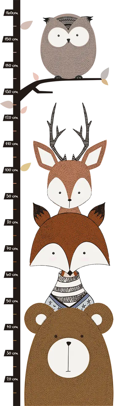 Woodland Animals Height Chart