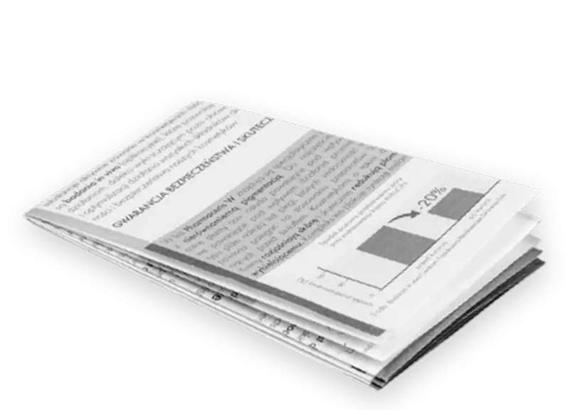 Folded Newspaper with Articles