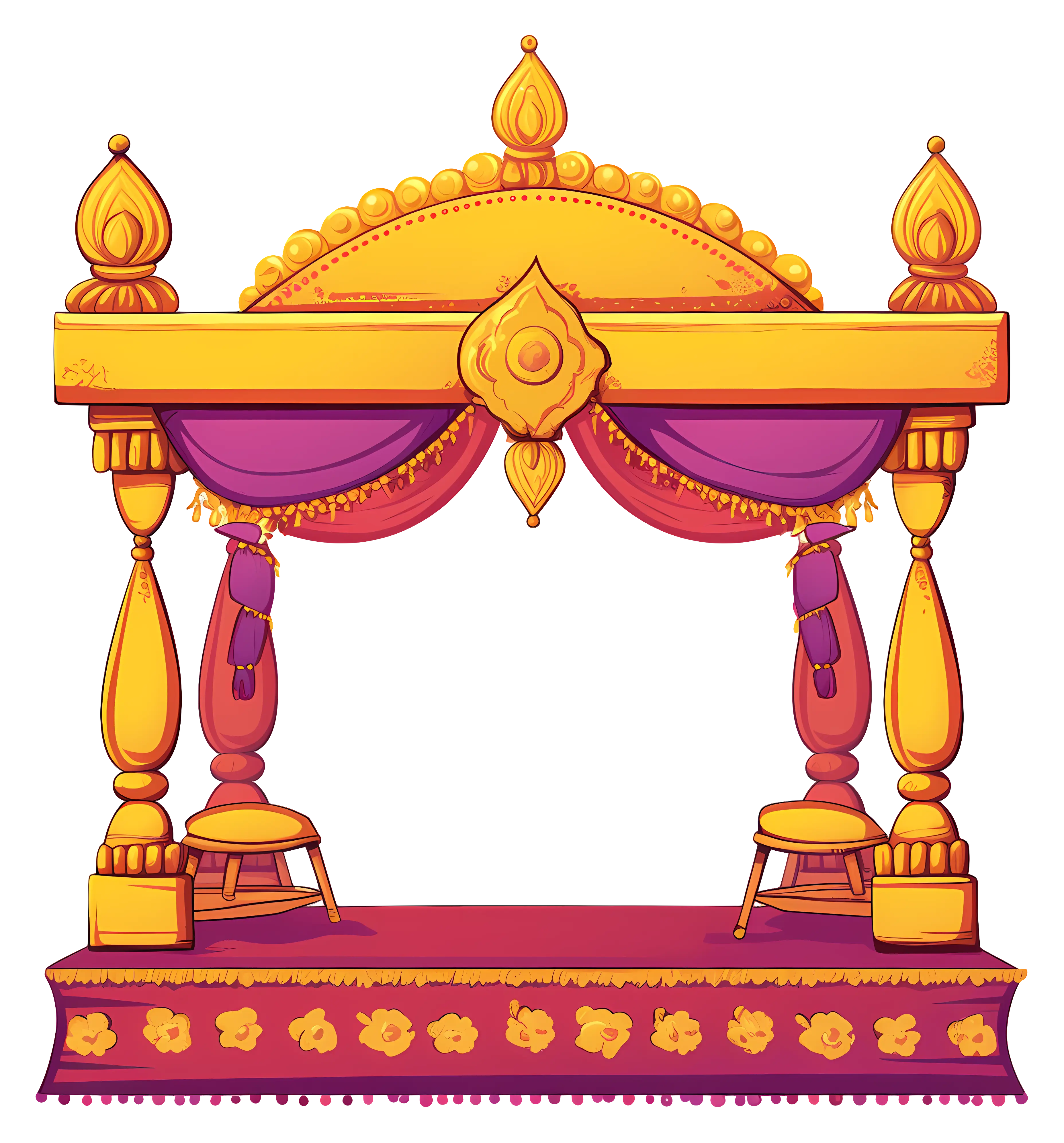Golden Decorative Stage