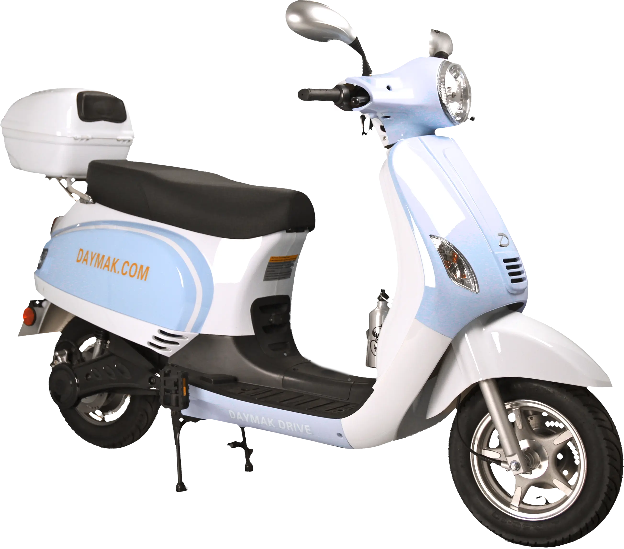 Light Blue and White Electric Scooter