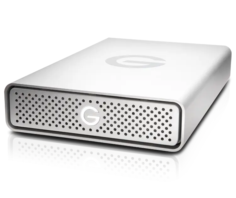 Silver External Hard Drive for Data Storage