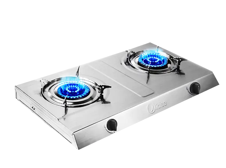 Modern Gas Stove with Blue Flames