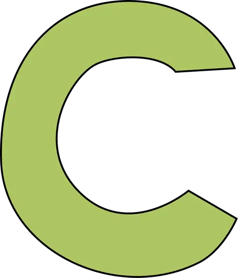 Bright Green Capital Letter C