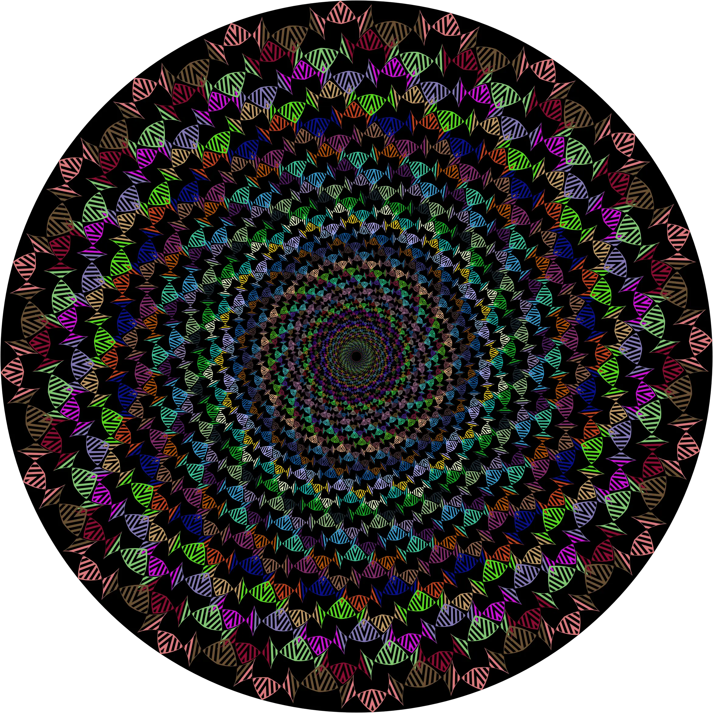 Colorful Spiral Optical Illusion Design