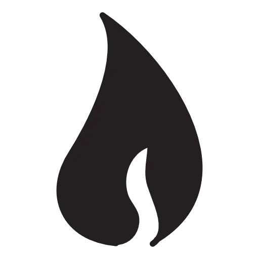 Black Flame Symbol Design