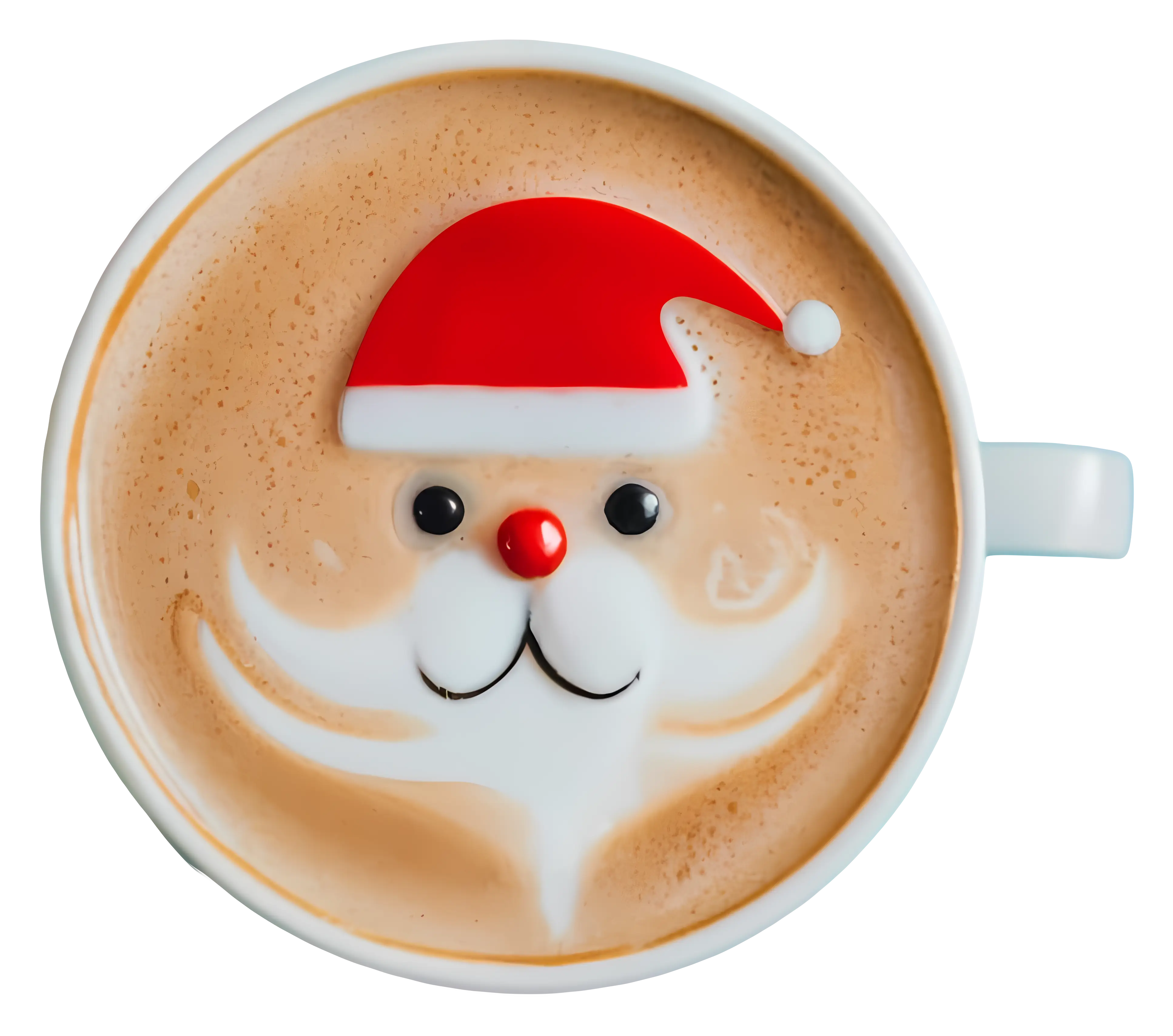 Santa Claus Latte Art for Christmas