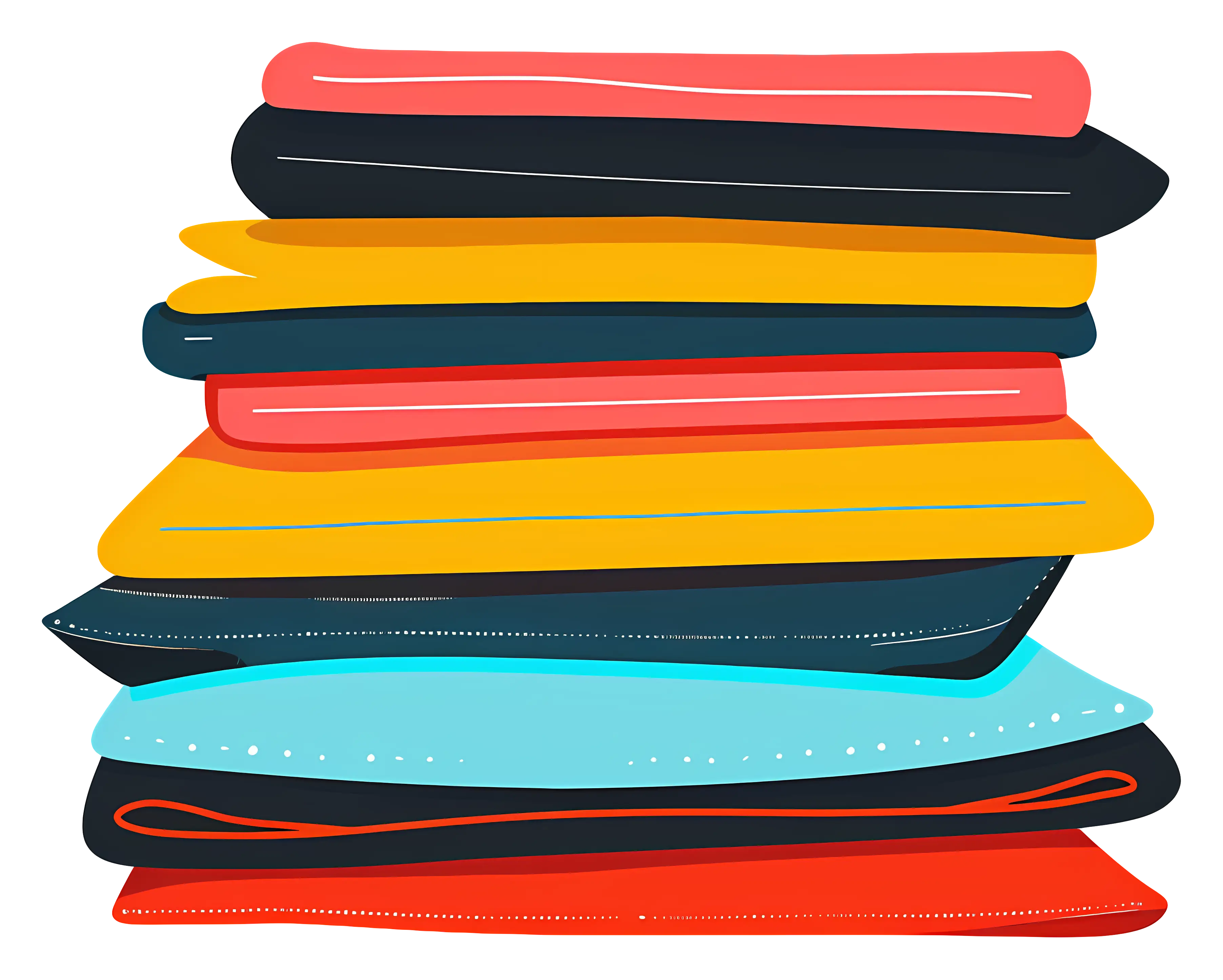 Colorful Stack of Books Illustration