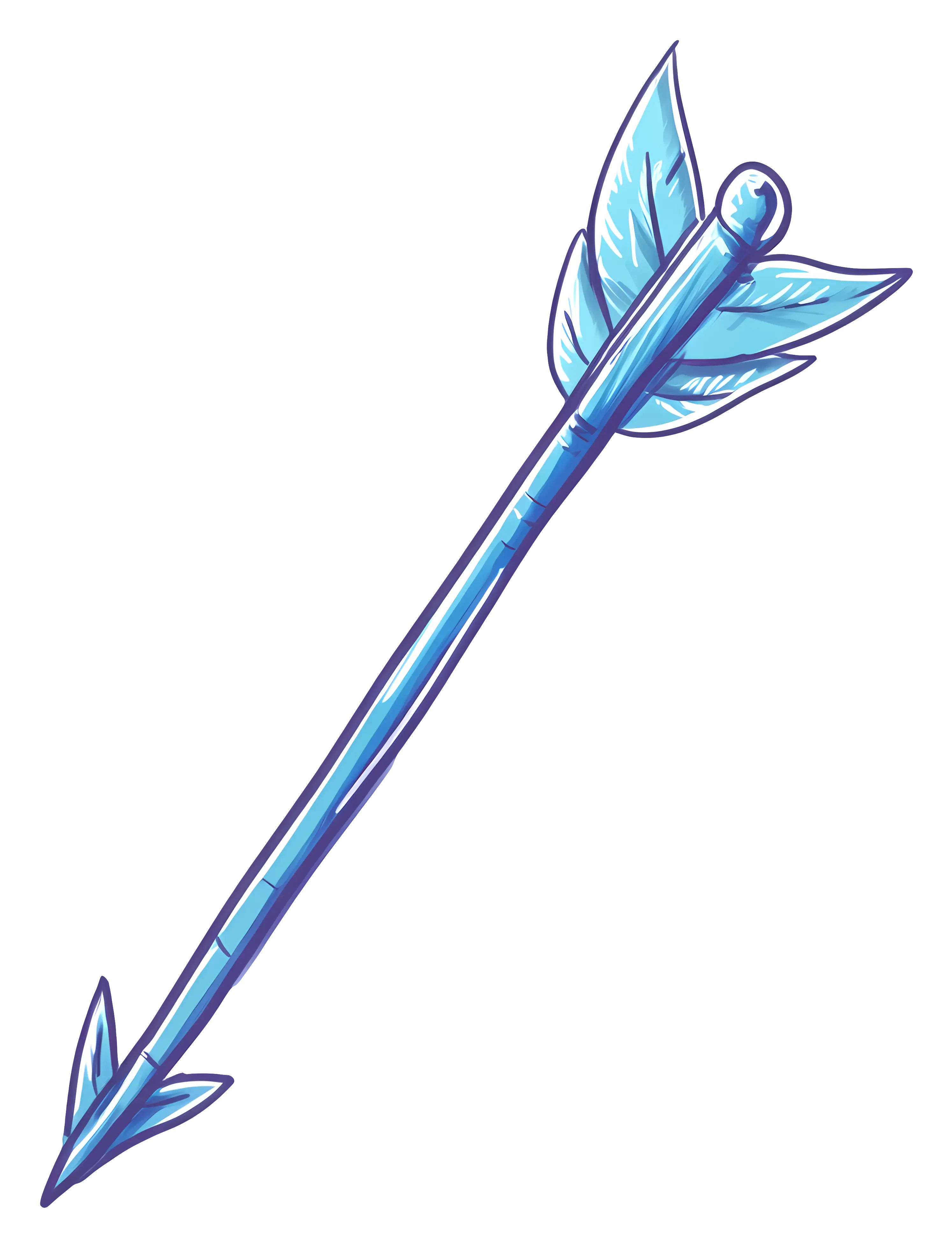 Blue Ice Arrow Illustration