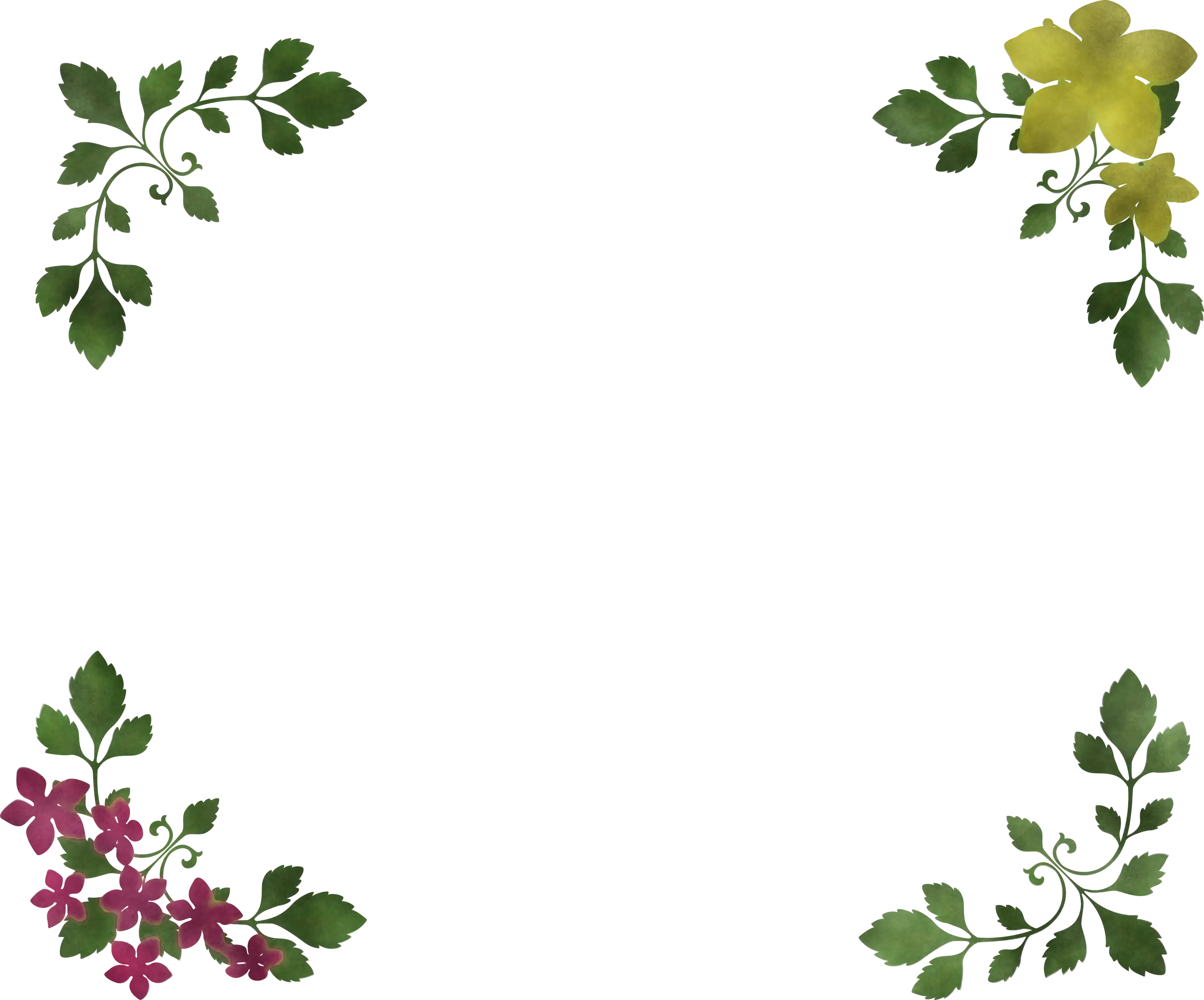 Floral Corner Frame Decoration