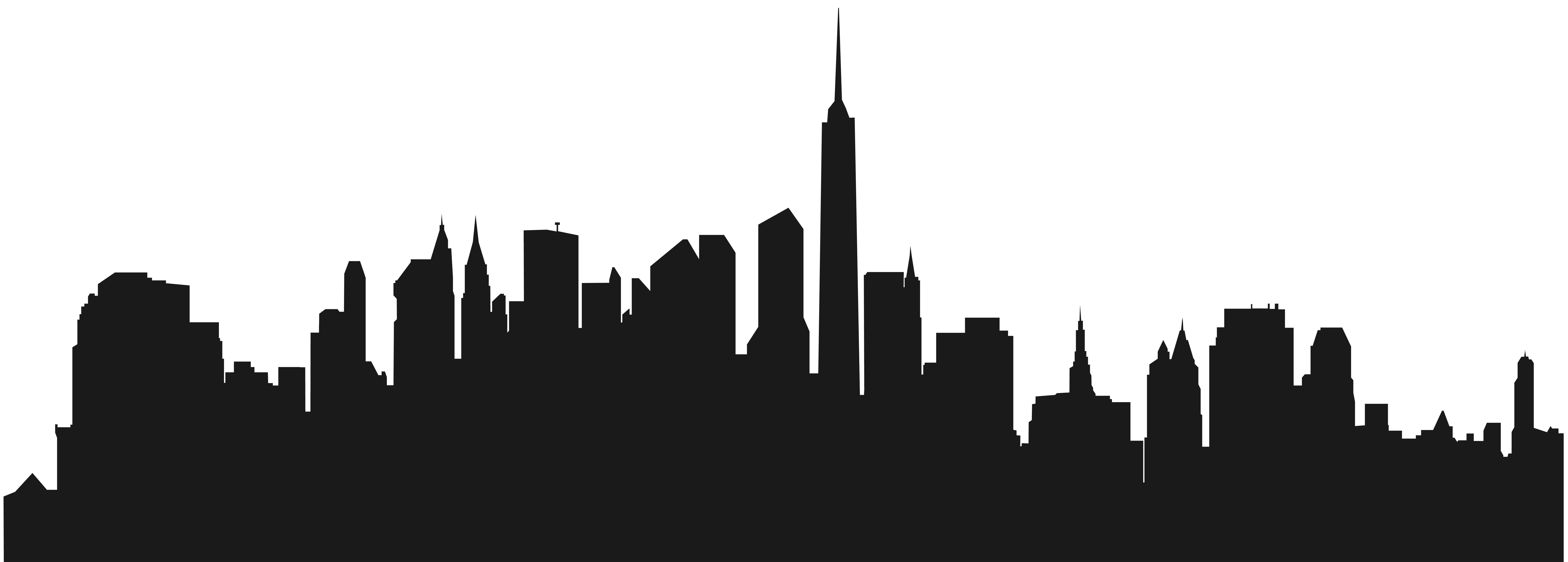 City Skyline Silhouette for Urban Artwork
