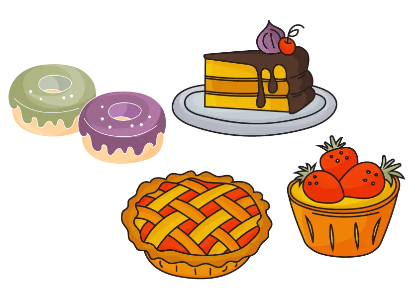Colorful Assorted Desserts