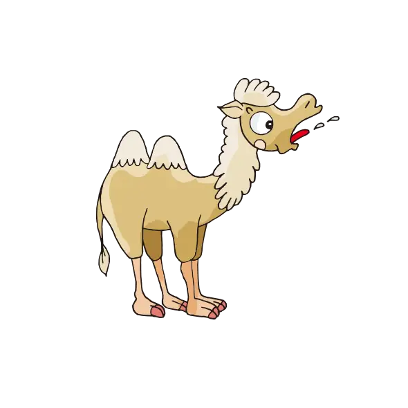 Cartoon Camel Illustration for Kids