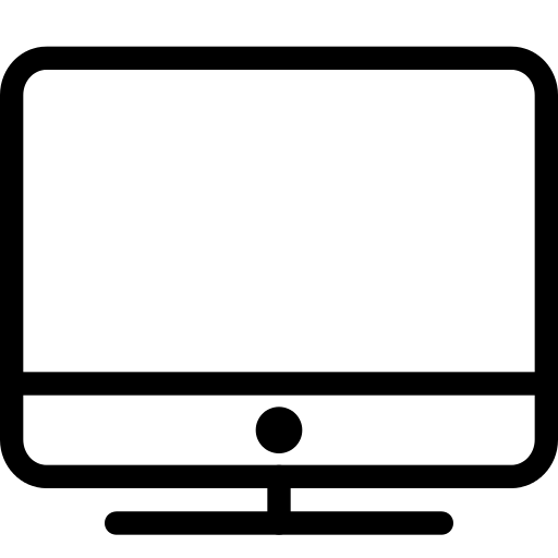 Simple Computer Monitor Icon Illustration