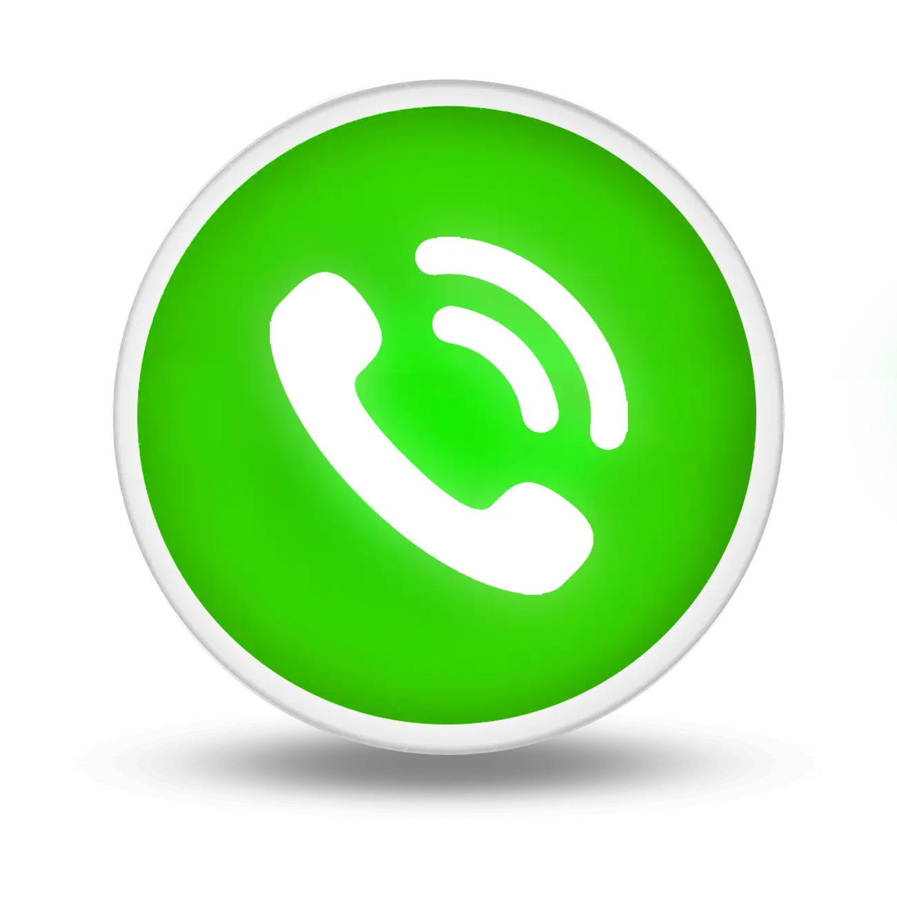 Green Phone Call Icon for Communication