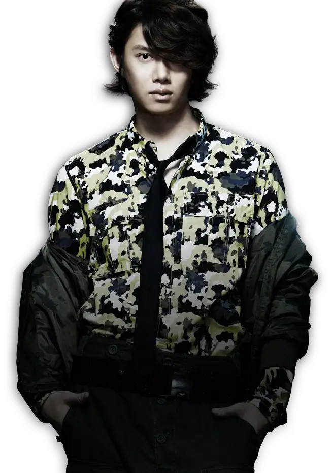 Fashionable Person in Camouflage Shirt