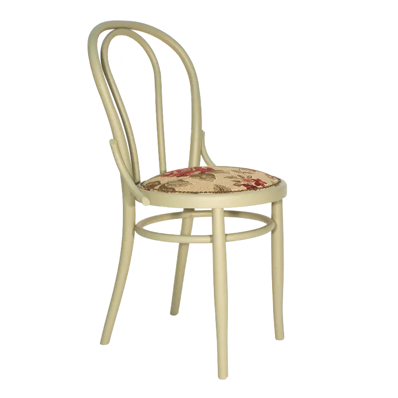 Classic Beige Wooden Chair with Cushion
