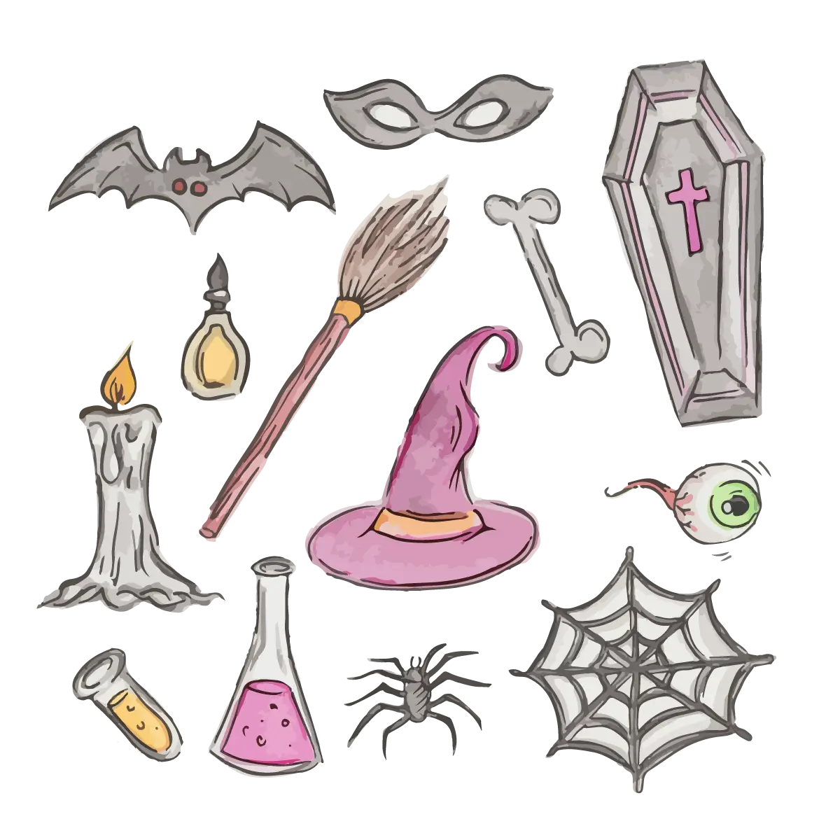 Halloween Doodle Items