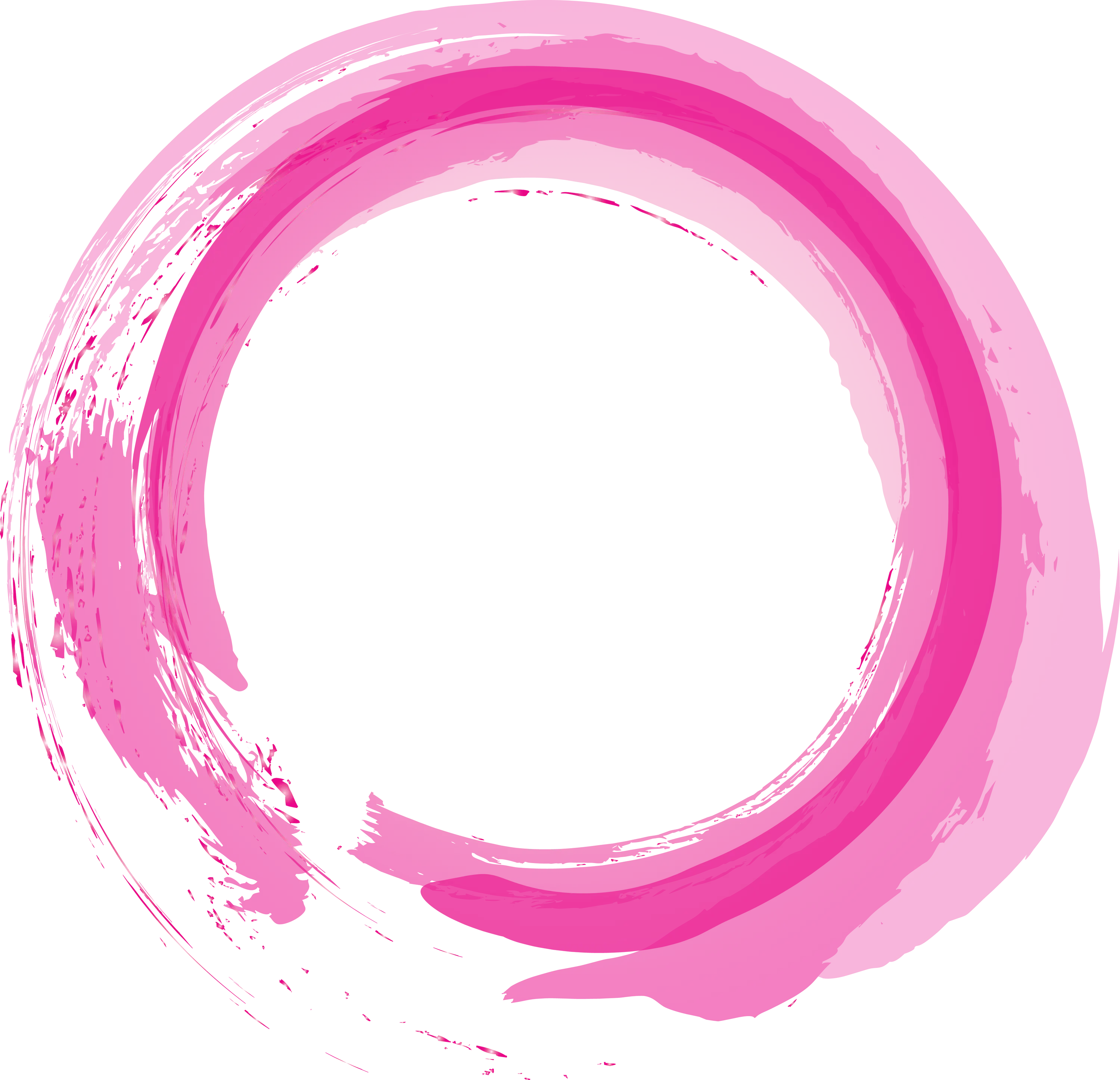 Pink Circular Brush Stroke as an Abstract Art Element