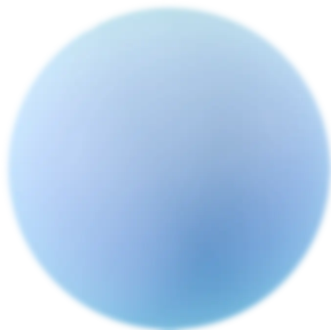 Blue Gradient Sphere with Soft Edges