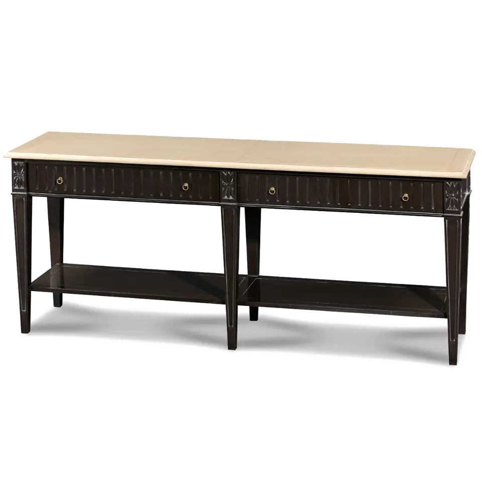 Dark Wood Console Table with Elegant Design