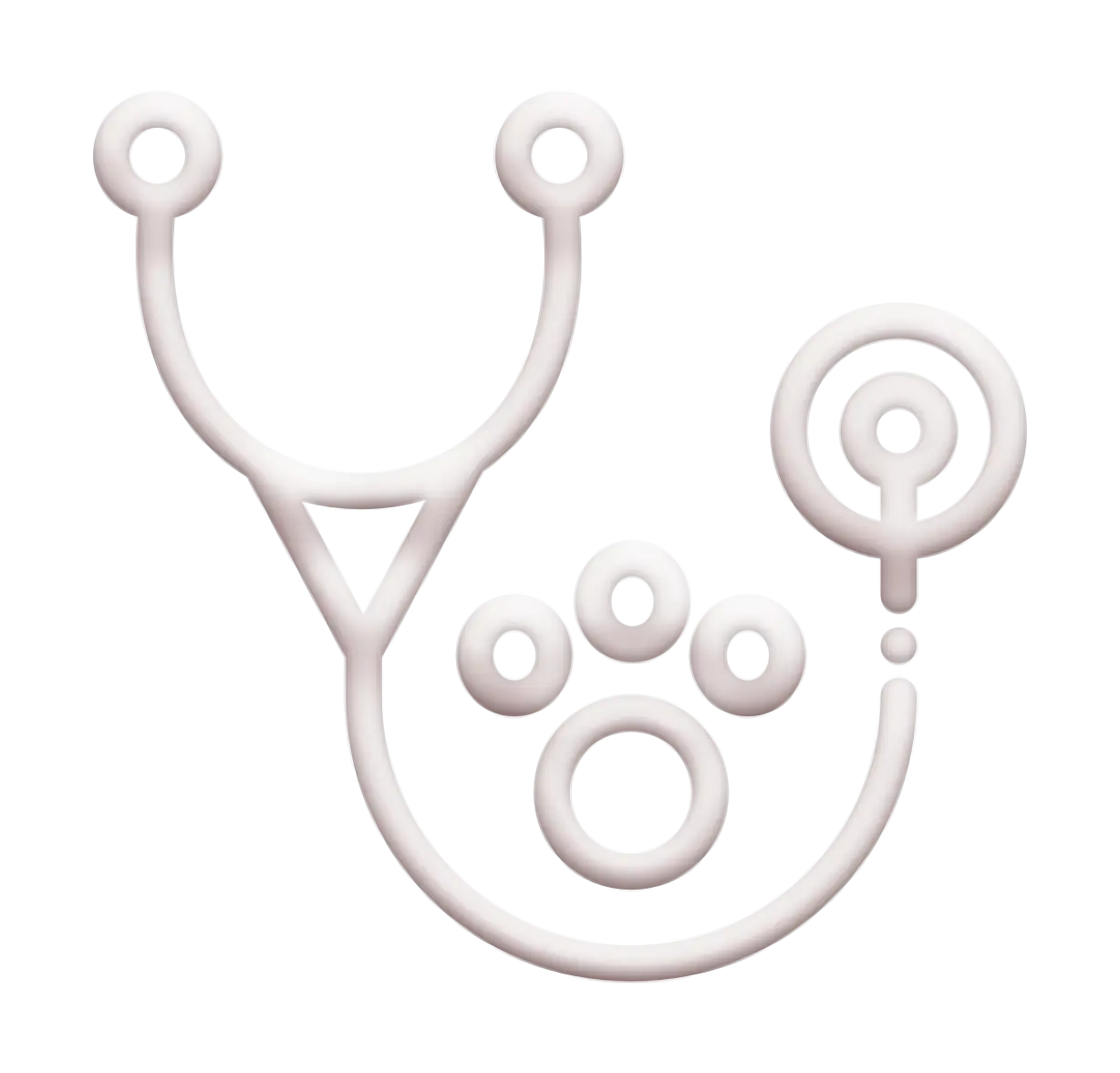 Medical Stethoscope with Paw Print