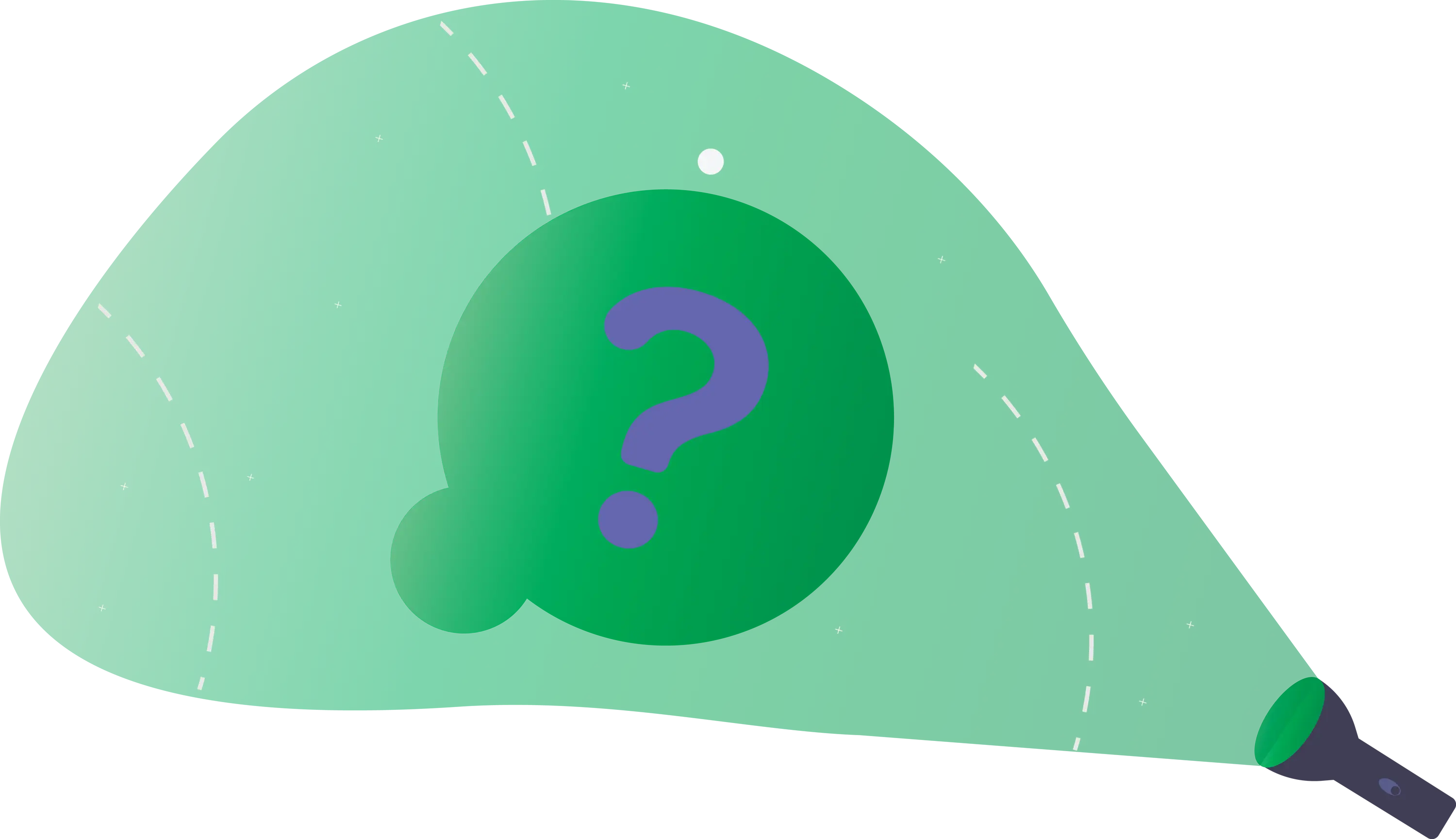 Magnifying Glass with Question Mark Illustration
