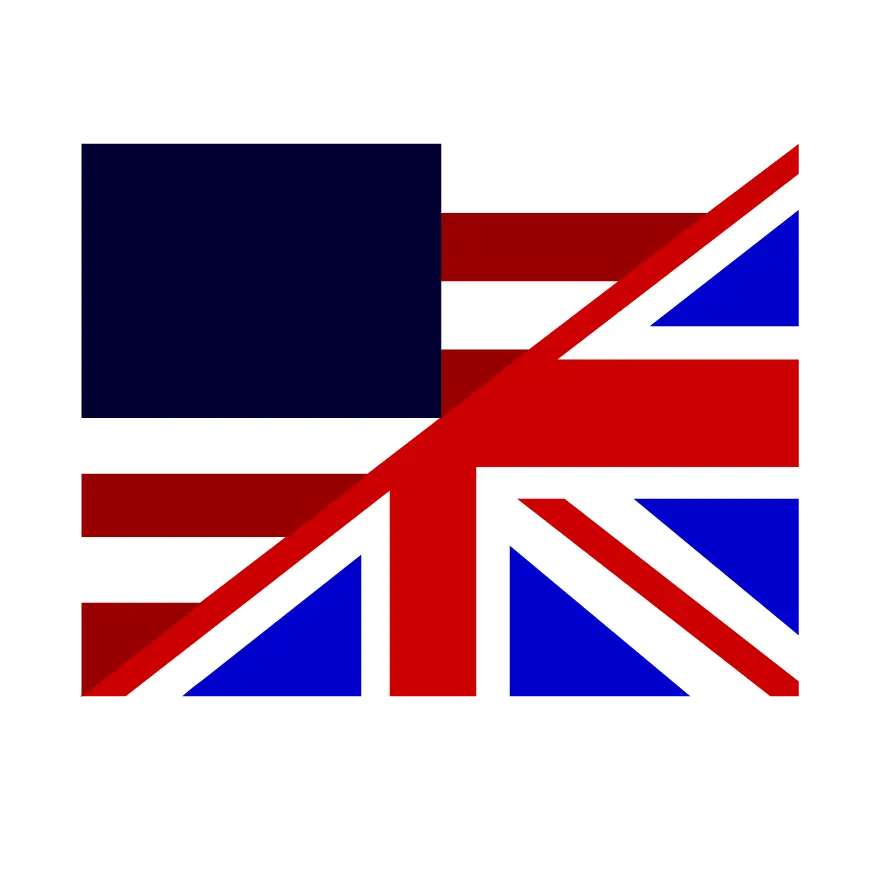 British-American Flag Fusion Design