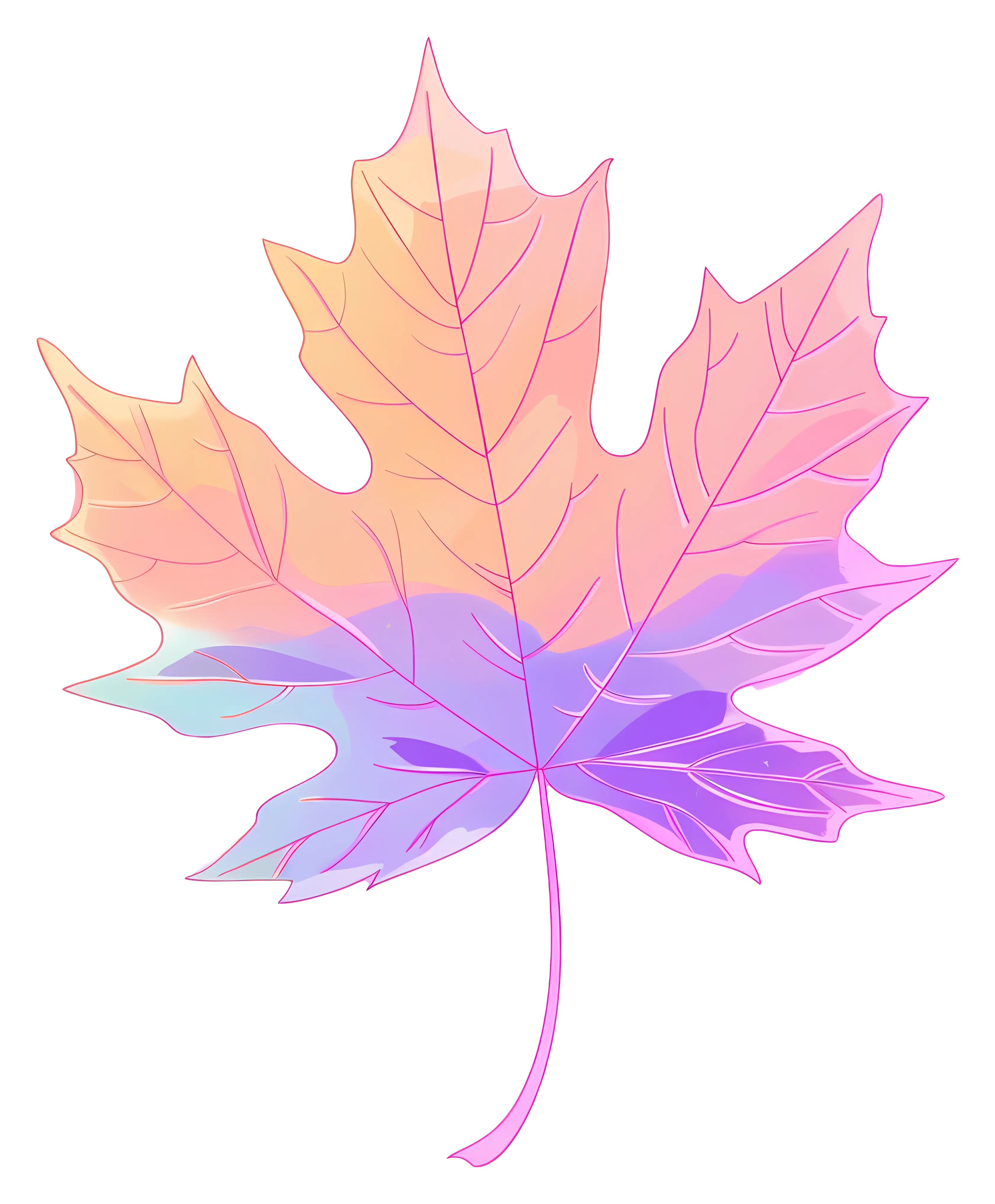Gradient Maple Leaf in Warm Colors