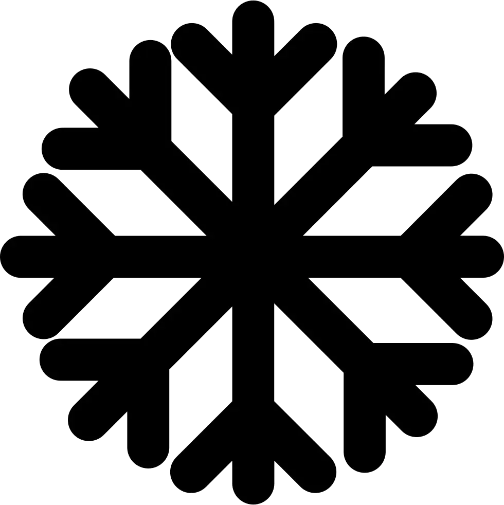 Stylized Black Snowflake Pattern
