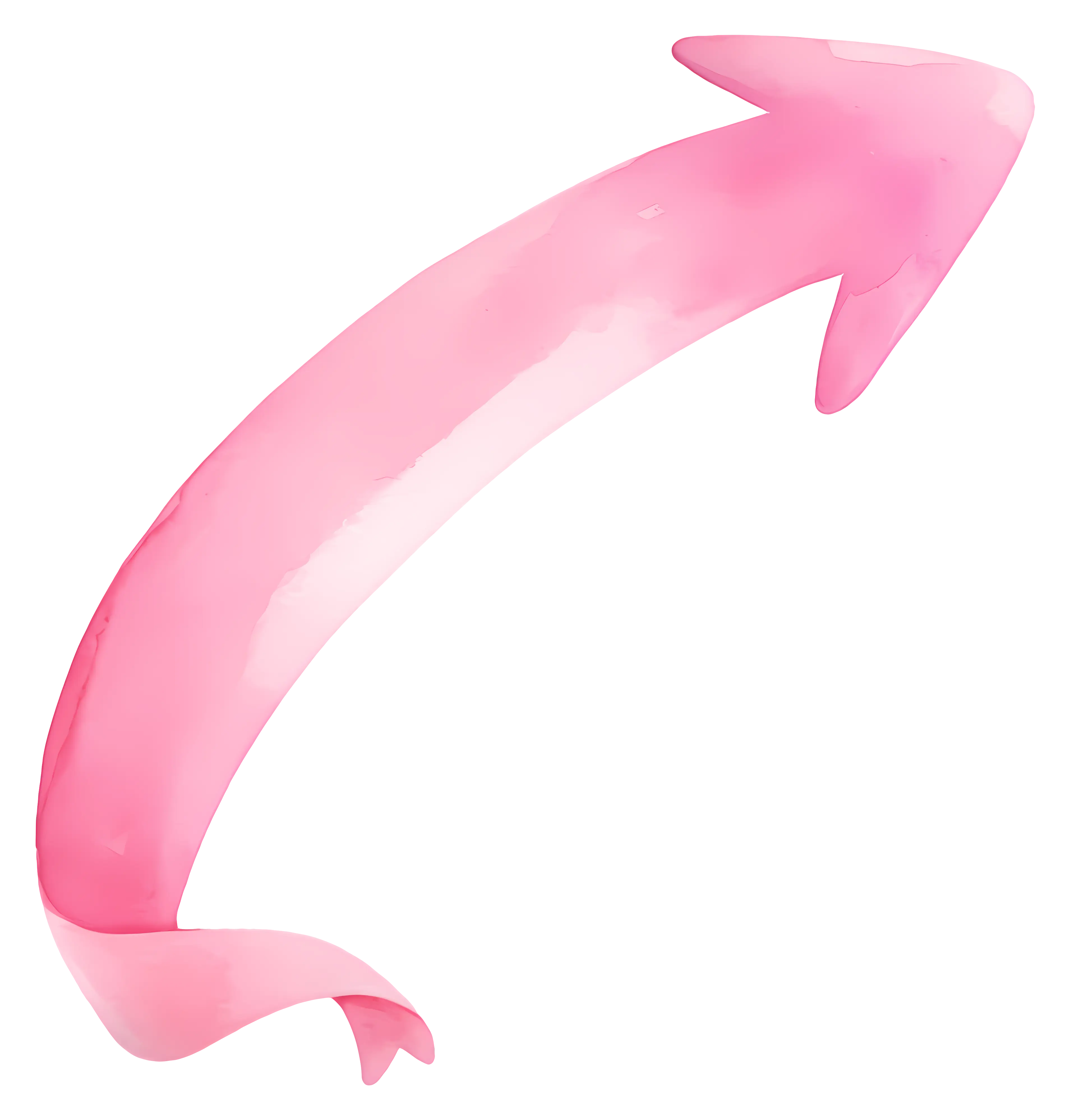 Curved Pink Arrow Illustration