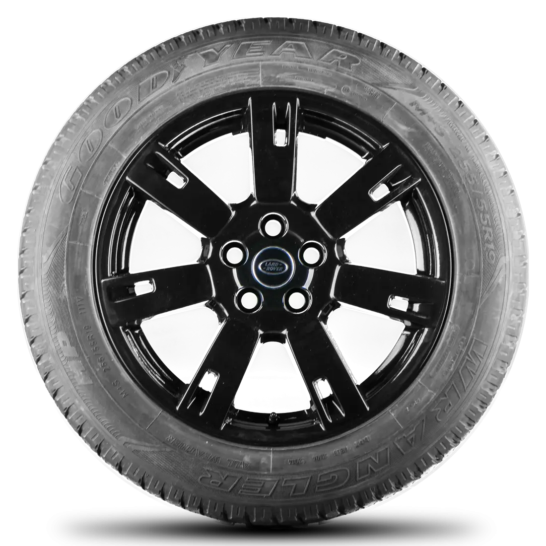 Black Car Tire with Wheel Rim