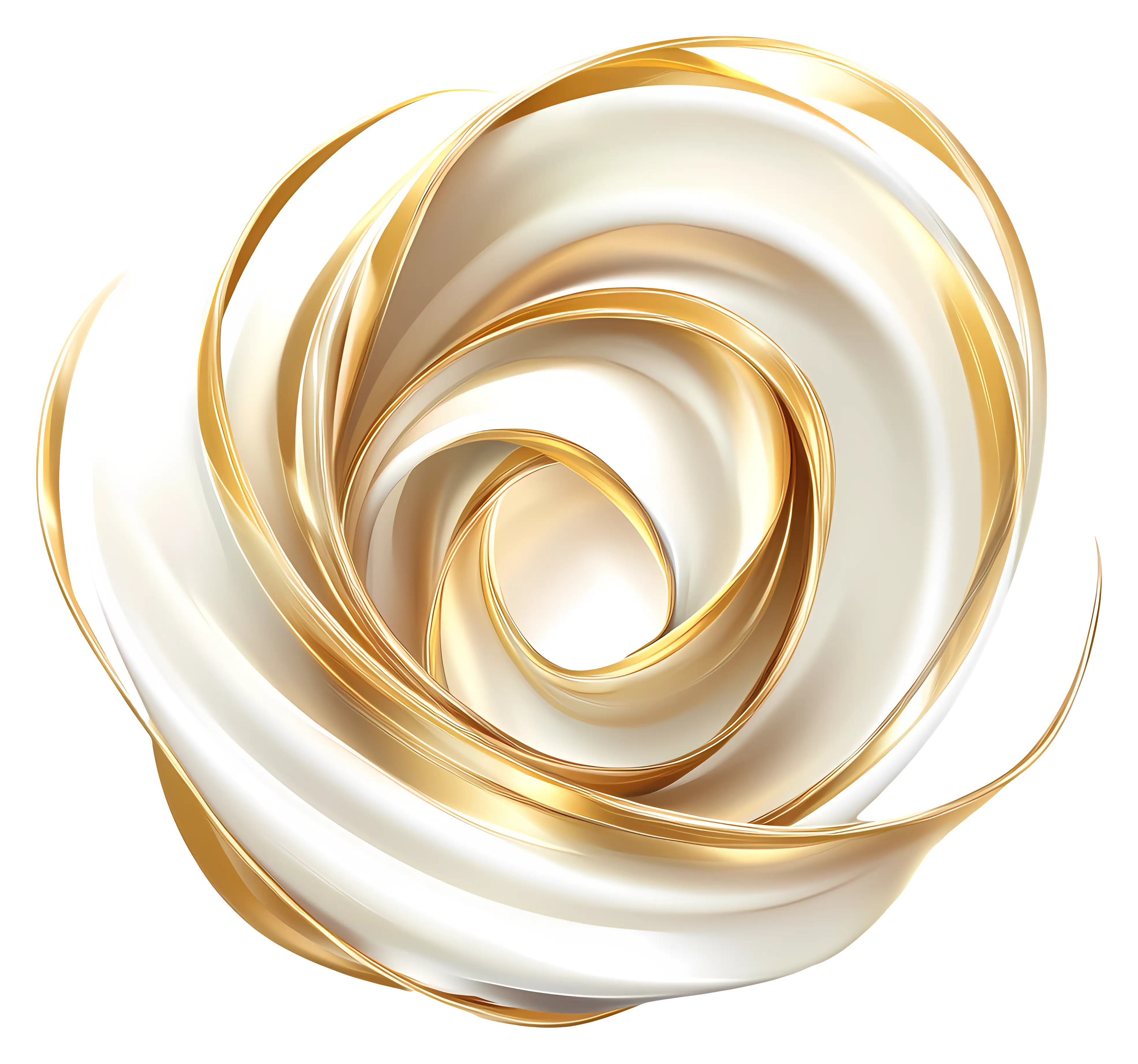 Golden White Rose with Elegant Design