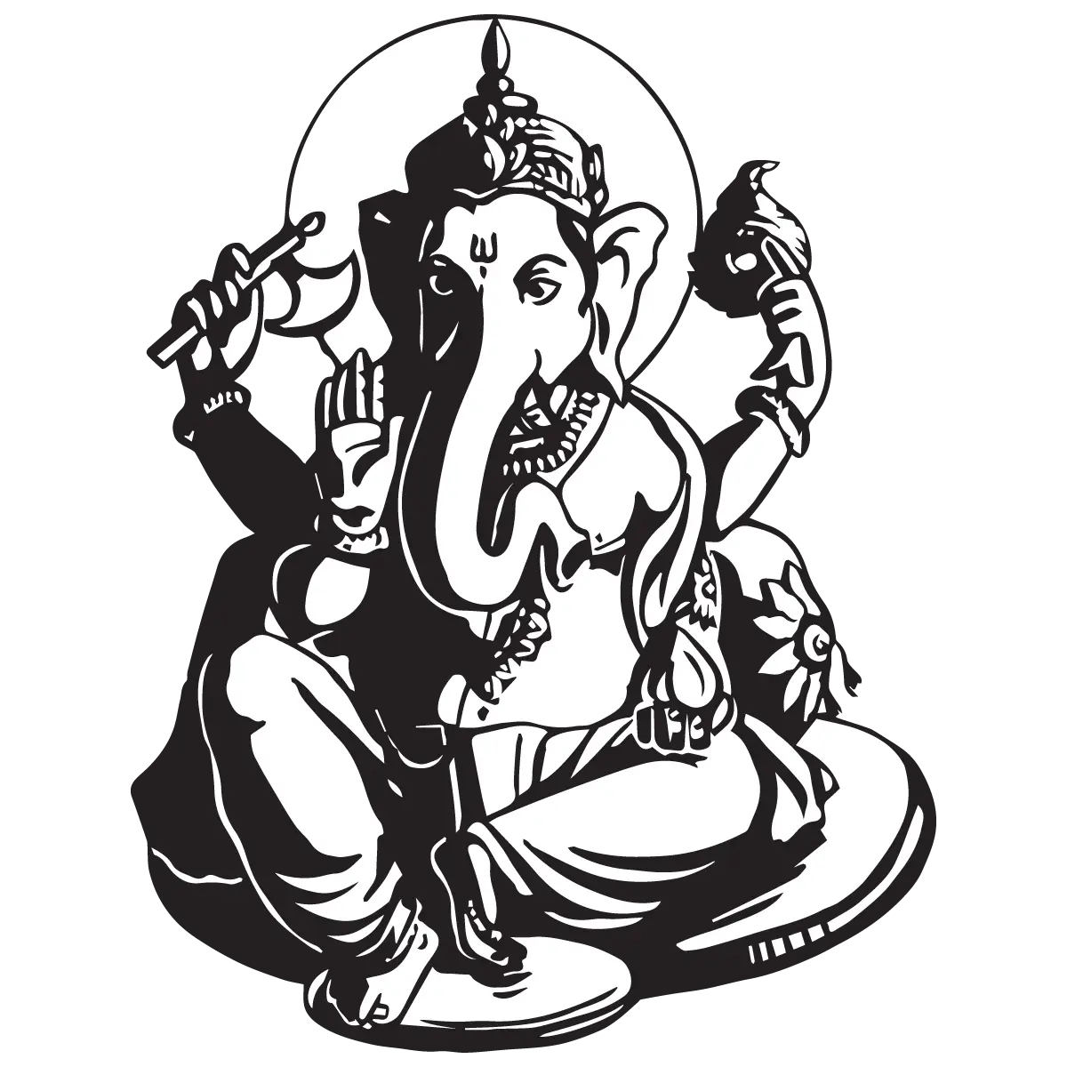 Ganesha Hindu Deity Illustration