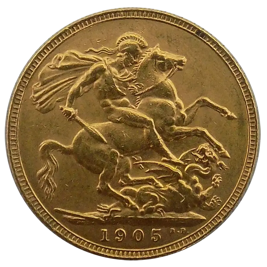 Gold Coin with Historical Design