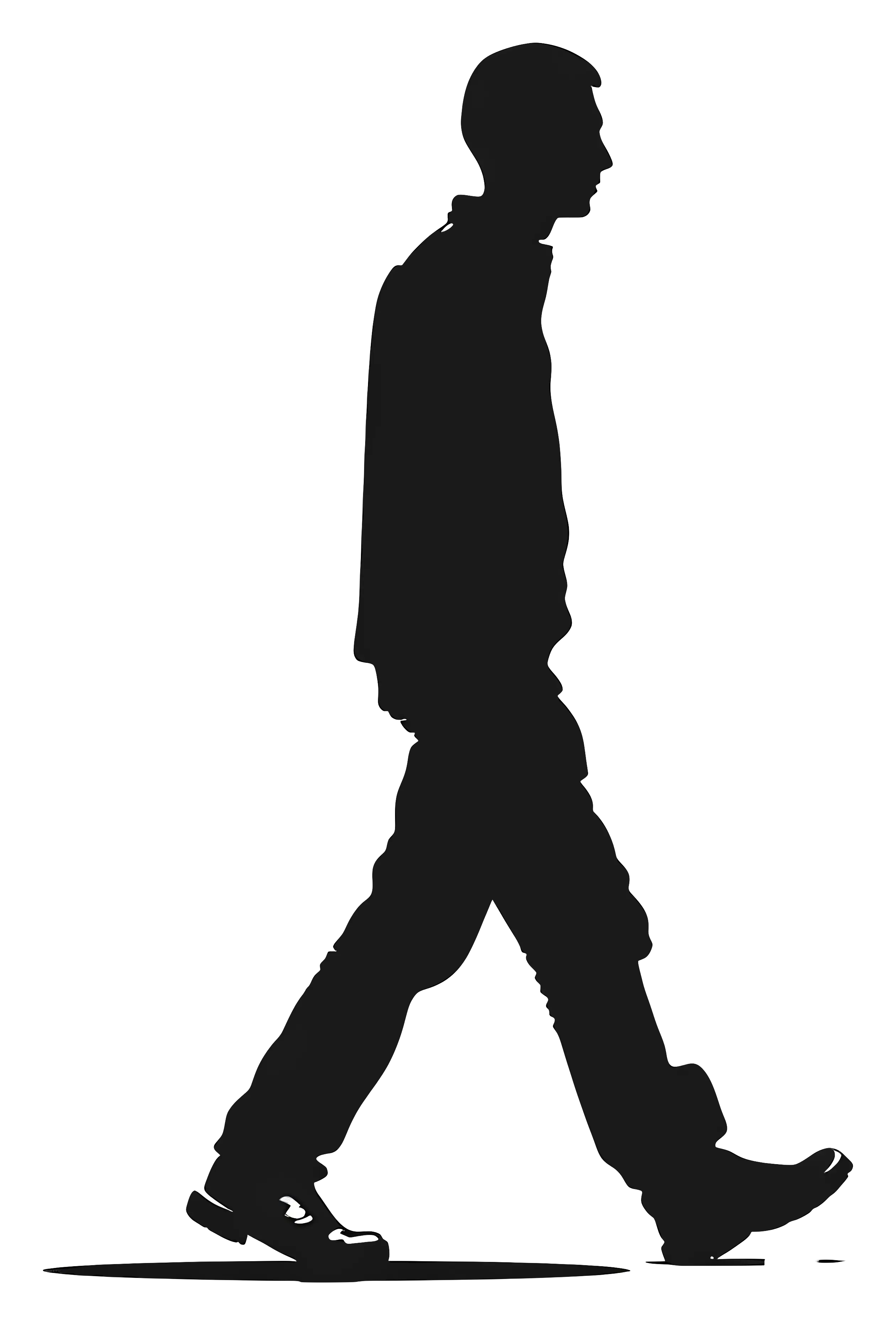 Silhouette of Walking Person