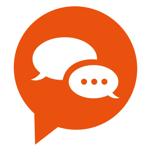 Speech Bubbles Logo in Orange