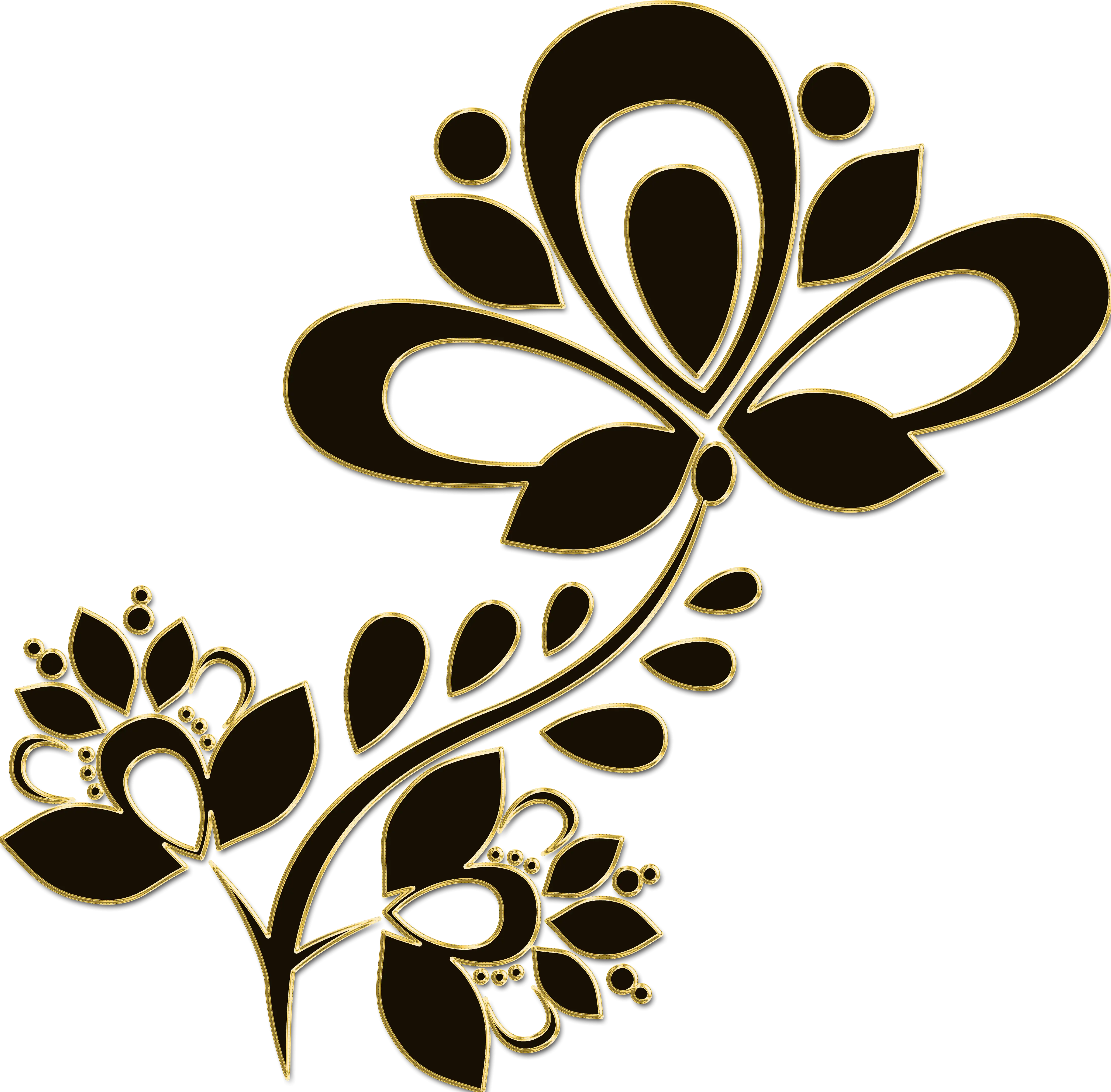Elegant Black Floral Design