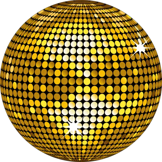 Golden Disco Ball Illustration