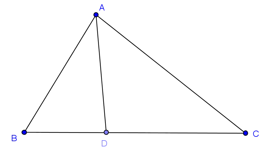 Triangle Geometry Diagram with Points and Lines